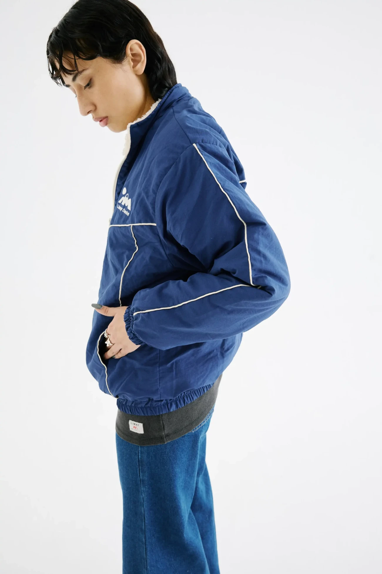 Buzo nylon azul - Image 3