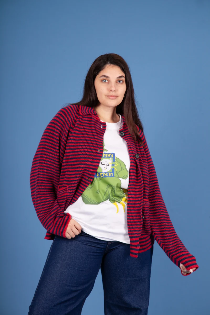Cardigan chomba rayado