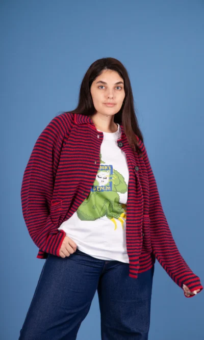 Cardigan chomba rayado