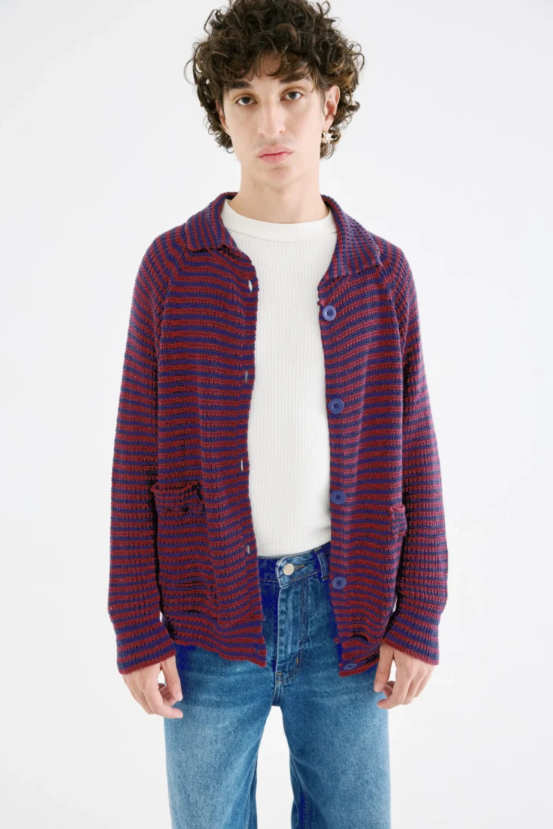Cardigan chomba rayado - Image 5