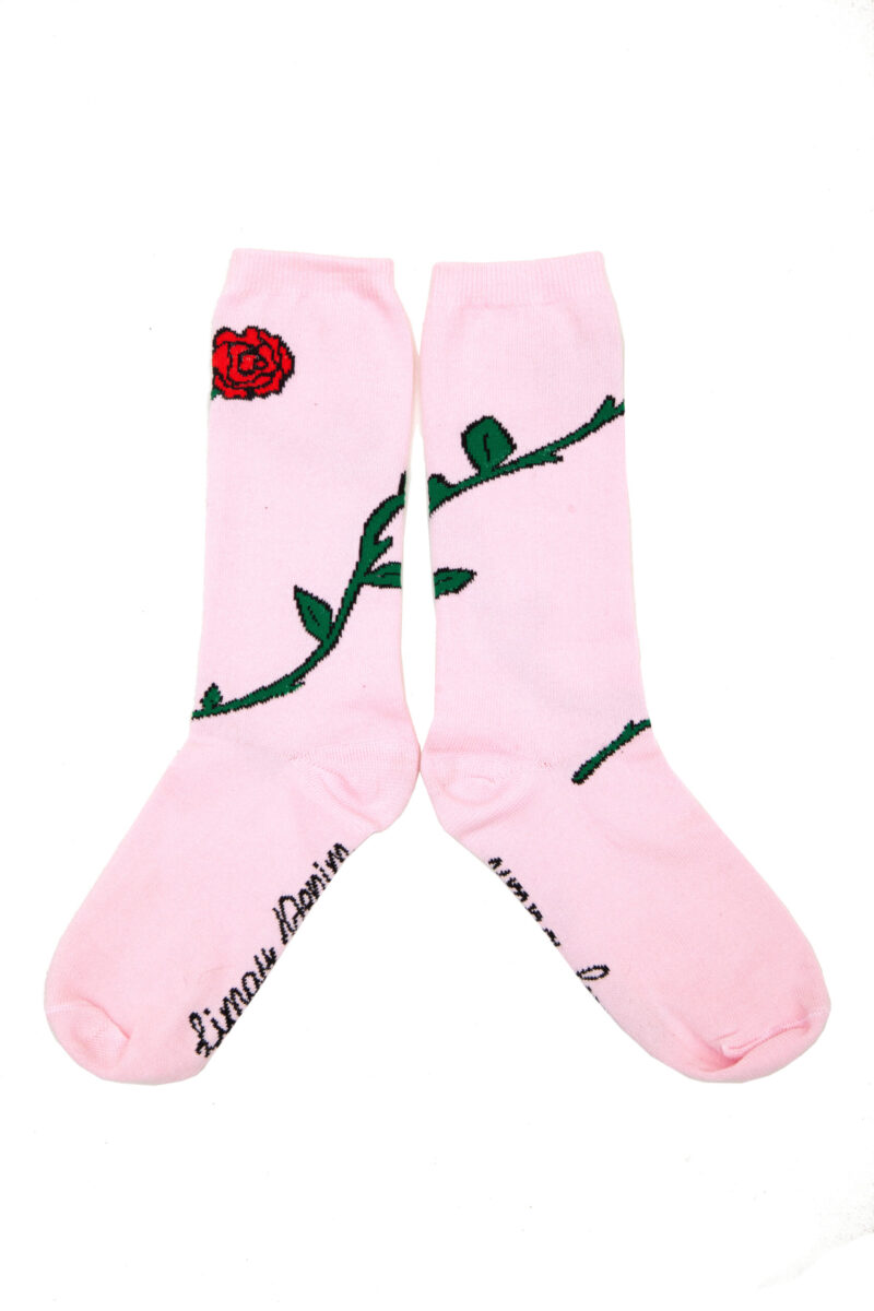Medias flor rosas - Image 3