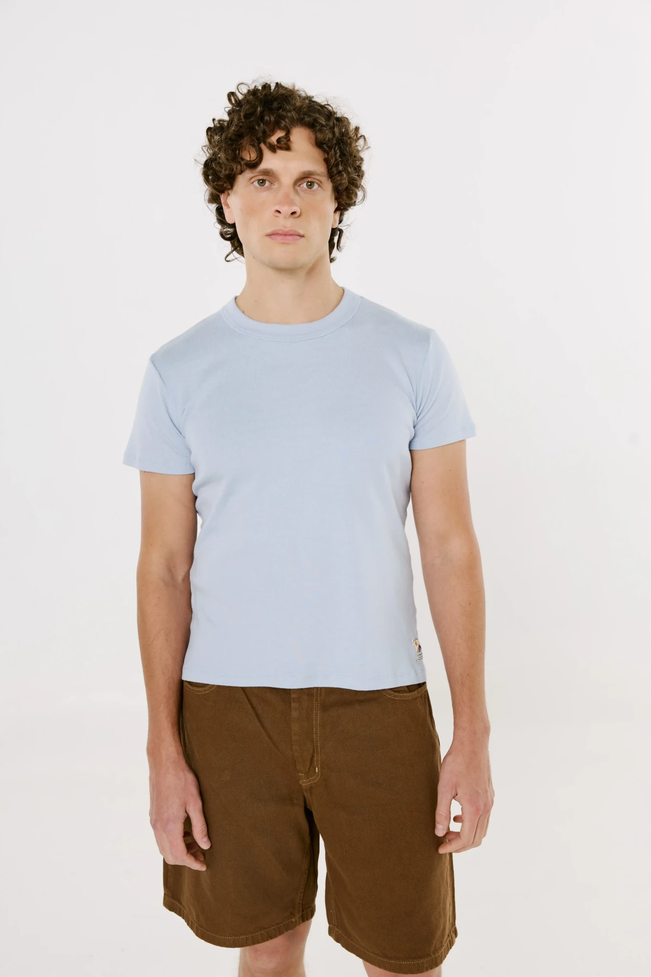 Remera ribb celeste