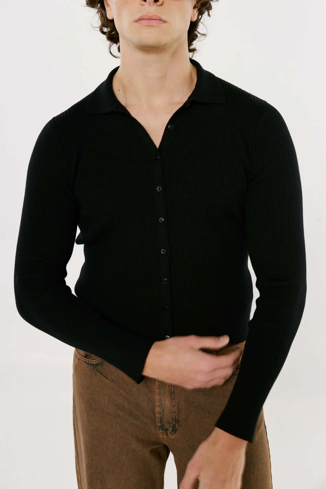 Polo tejido negro - Image 2